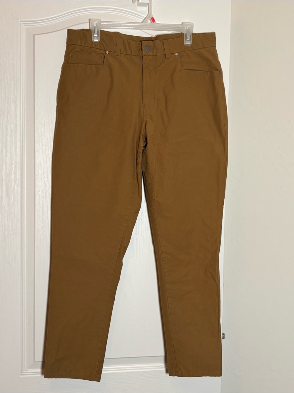 VRST Men’s Slim Fit 5 Pocket Pants 34x30 Tan Brown Stretch Cotton Chino Classic